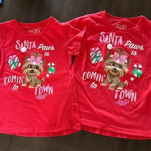 Set of Matching JoJo Siwa Santa Paws shirts